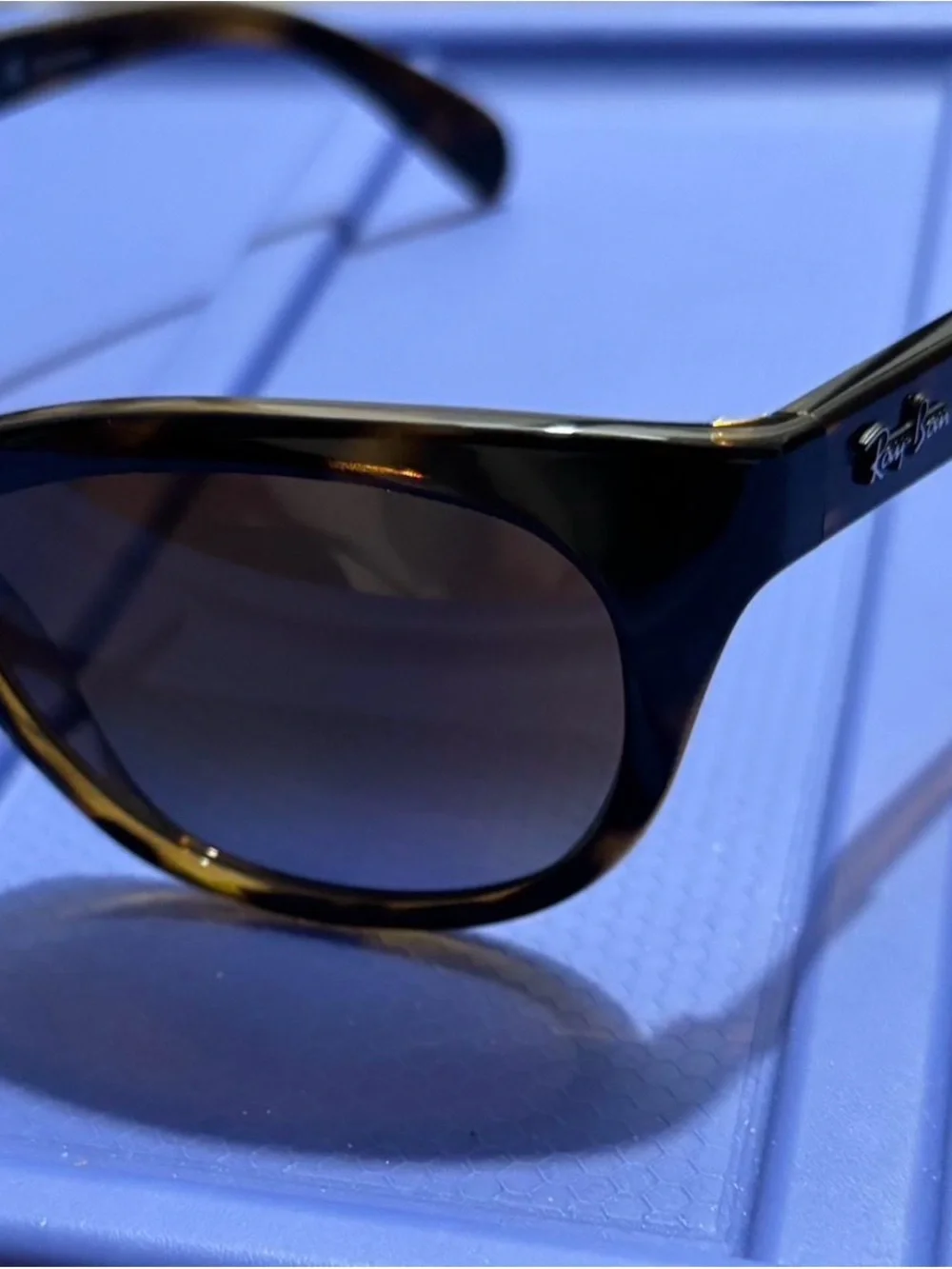 Ray-Ban Women's Tortoise Frame Sunglasses with Brown Gradient Lenses